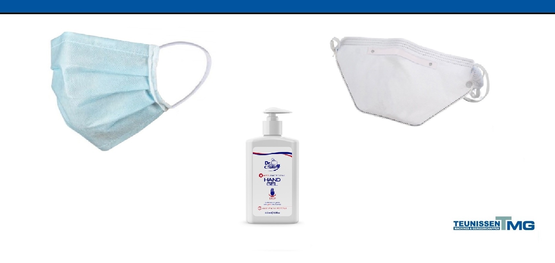 Professionele mondkapjes en handgel direct leverbaar